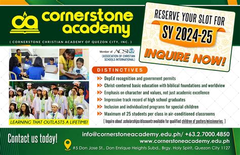 Cornerstone Christian Academy of QC .